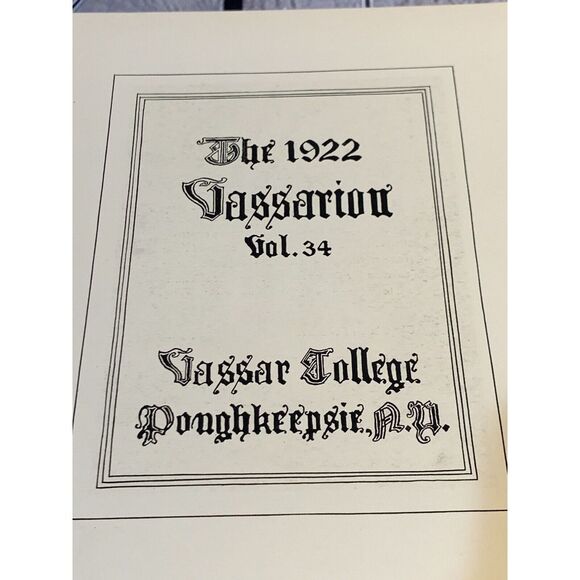 1922 Vassar College Vassarion Yearbook Poughkeepsie, NY‎ Volume 34-GREAT ANTIQUE - Picture 5 of 16